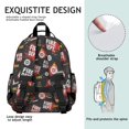 thumbnail image 5 of Fireman and Helmet Black Pattern Backpack for School, Cute School Bag with Adjustable Shoulder Straps and Padded Back, 15.25"x11.5"x5.25", 5 of 5