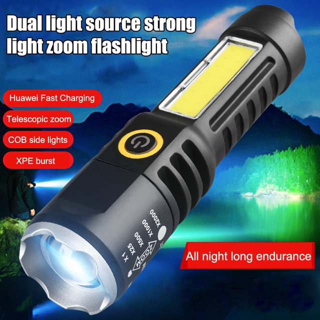 Lámpara Linterna impermeable para acampar 4 modos XPE COB LED Luz de flash brillante para exteriores Ndcxsfigh Para estrenar