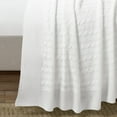 thumbnail image 4 of Lush Decor Cable Soft Knitted Blanket/Coverlet White Single 88X88, 4 of 11