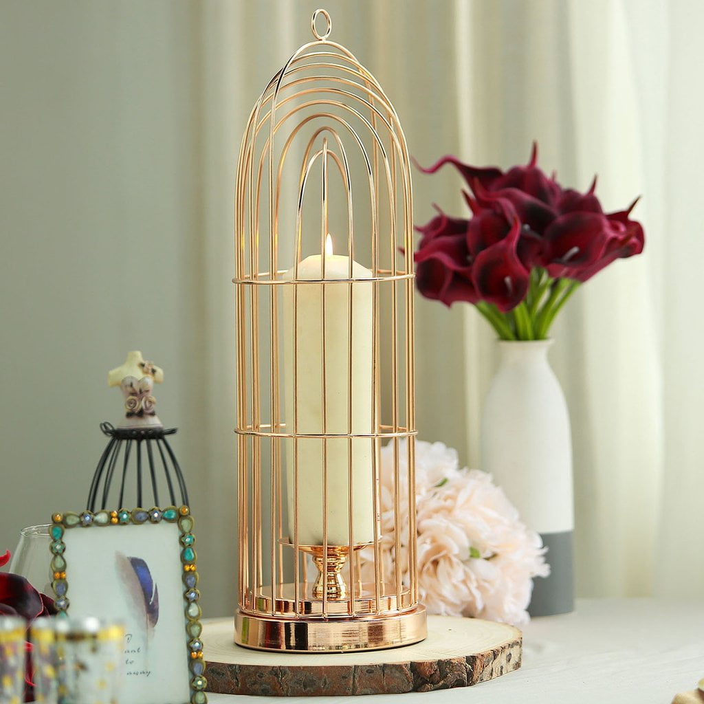 5 Large black tall Bird Cage candelabra Candle Holder wedding table centerpieces 