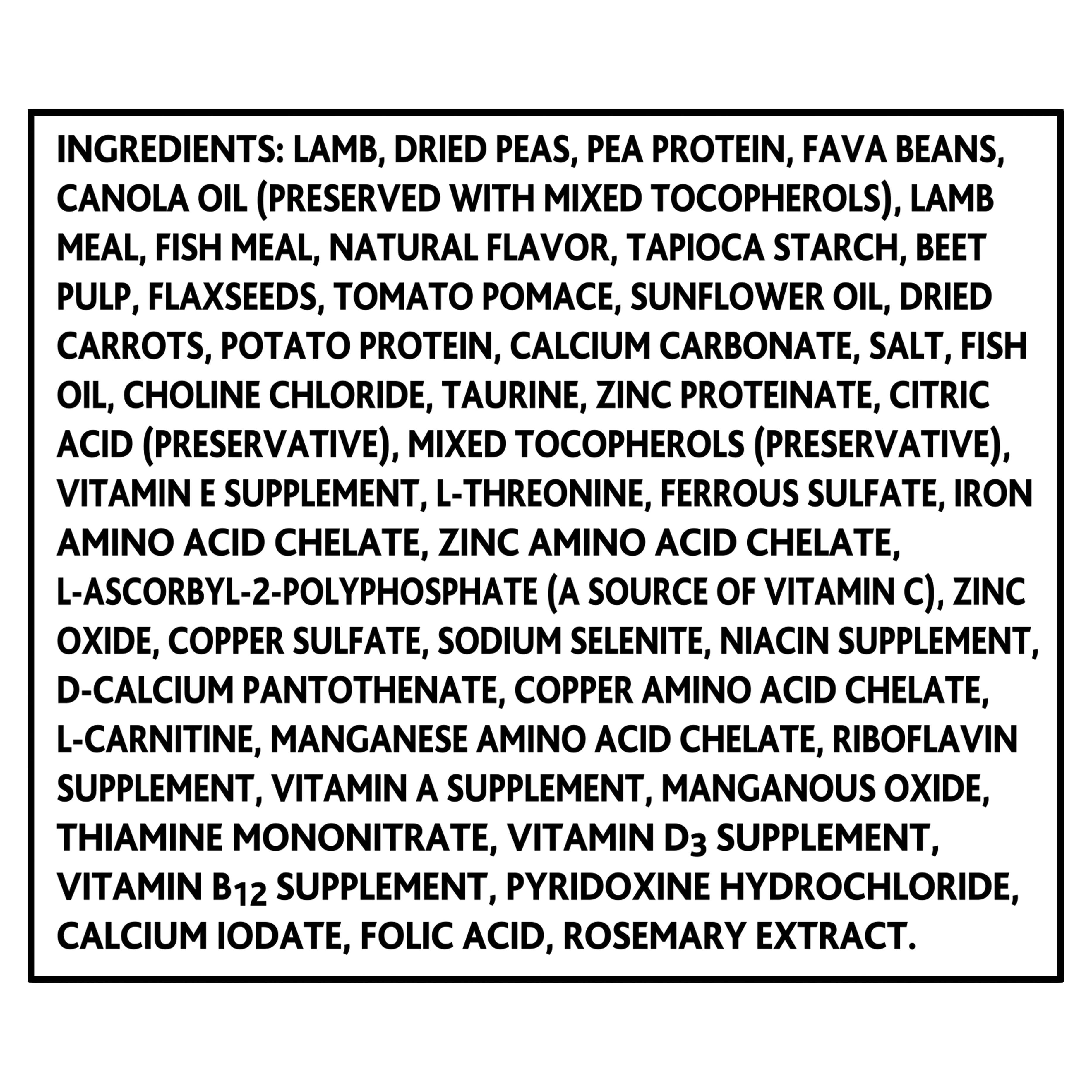 Pure Balance Grain-Free Poultry Free Lamb & Fava Bean Recipe Dry Dog Food, 24 lb