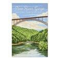 thumbnail image 2 of New River Gorge National Park, West Virginia, Painterly National Park Series (19x27 inches, Premium 500 Piece Jigsaw Puzzle for Adults and Family, Made in USA), 2 of 4