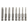 thumbnail image 2 of 8Pcs 50Mm 1/4 Hex Shank Magnetic Five-Point Torx Screwdriver Bits Set T8-T40, 2 of 10