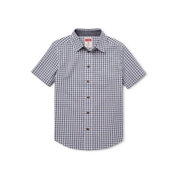 Wrangler Wrangler Boys Short Sleeve Button Down Shirt, Sizes 418
