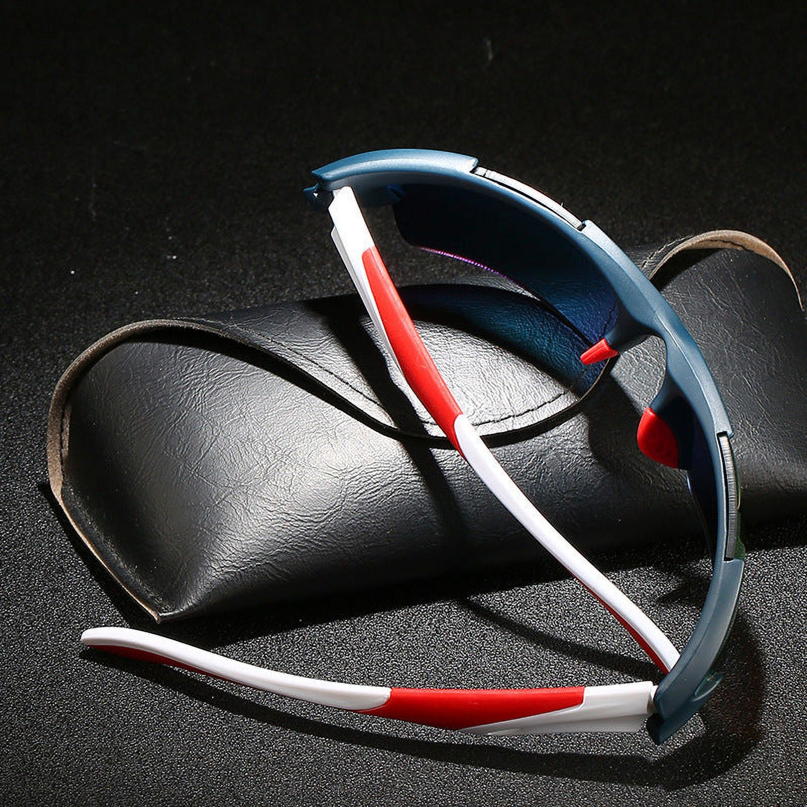 Mens Sports Sunglasses Polarized UV400 Protection Driving Fishing TR90 Frame PC Lens Strong For Big Face