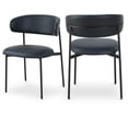 thumbnail image 6 of Meridian Furniture Lupita Black Vegan Leather Dining Chair (Set of 2), 6 of 14