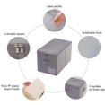 thumbnail image 4 of 56cm x 32cm x 33cm, Large Closet Storage Box with Lid, Collapsible Wardrobe Clothes Storage Boxes, Black Gray, 4 of 6