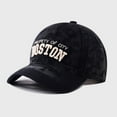 thumbnail image 2 of Huowey Baby Girls Sun Hats Letter Print Cotton Baseball Cap Adjustable Cotton Washed Vintage Cowboy Hat Cap,Black,One Size, 2 of 7