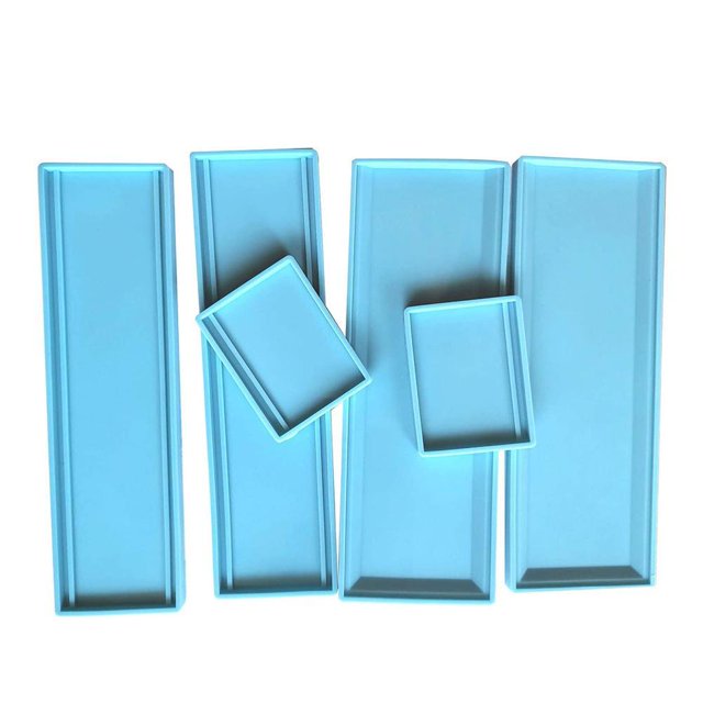 Caja De Almacenamiento De Dominó, 6 Uds., Moldes De Silicona, Molde De Caja De Dominó, Caja De Almacenamiento De Joyería, Soporte, Molde, Cajas Deslizantes Eigraketly AP005506-00