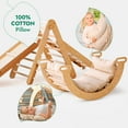 thumbnail image 6 of Goodevas Montessori 5-in-1 Wooden Indoor Climbing Frame with Triangle, Arch, Ramp, Net, Cushion, Ages 1-5, 6 of 10