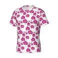 thumbnail image 3 of Yiaed Orchids Flowers Print Mens Short Sleeve Tight Fit T-Shirt, Crewneck Casual Tee-X-Large, 3 of 5