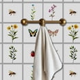 thumbnail image 4 of 18 pegatinas para azulejos con diseño de mariquita, flores, abejas y mariposas, de pared, impermeables, autoadhesivas, 9 estilos, 4 of 9