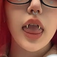 thumbnail image 3 of 4 Pcs Bague de Dents de Vampire Anneaux d'Ongles en Acier Inoxydable Sourire Perçage Bijoux de Dents, 3 of 8