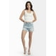 thumbnail image 1 of Mom short con pedrería /Juvenil, 6893 (Mezclilla tono claro) azul CH, 1 of 3
