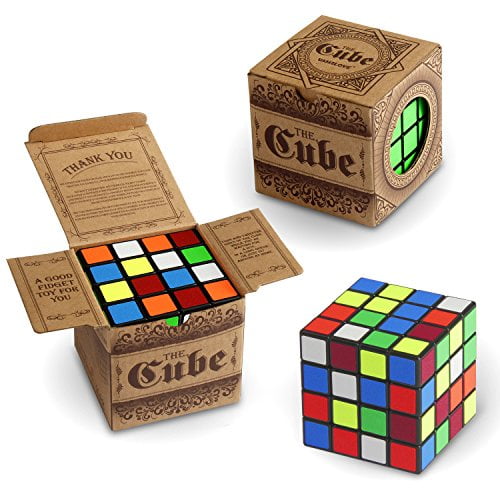Cube de Vitesse, Vamslove Enfants Jouets 4x4x4 Lisse Cerveau Teaser Puzzle Tourne Cube Magique Intelligent Plus Rapide, Jouets pour Enfants Garçons Filles Adultes
