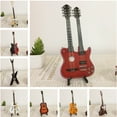 thumbnail image 2 of DD Mini Guitar Miniature Model Electric Guitar Electric Bass Model Miniature Wooden Mini Musical Instrument Model Collection (E3-18cm), 2 of 7