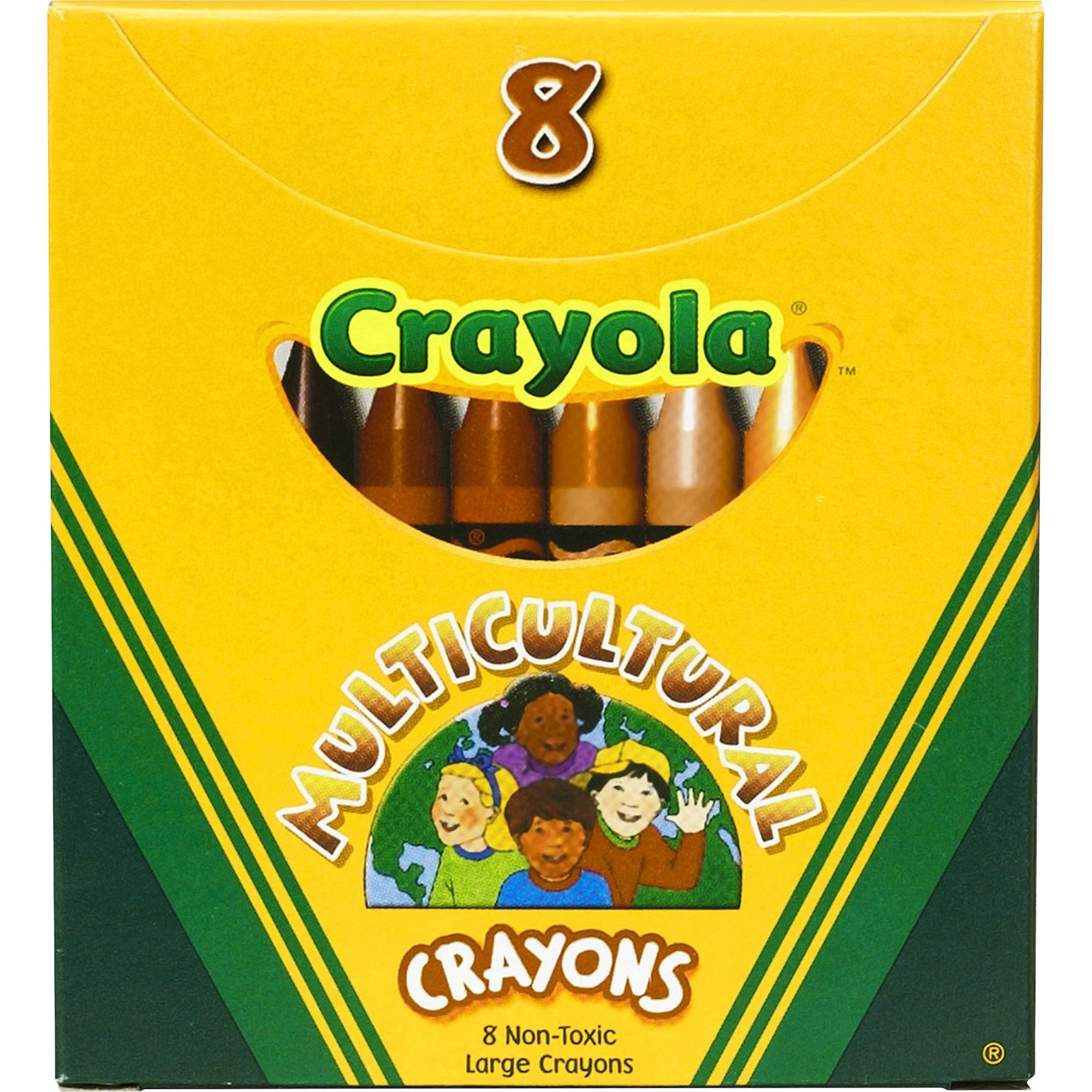 Crayola Multicultural Crayons, Large, 8 Pack