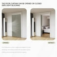 thumbnail image 6 of 100% Blackout Fabric Folding Door Curtain with Magnetic Closure - Accordion Style for Sliding Doors, Closets,Wardrobe and Temporary Door Solutions Doorway Curtains（W42 x L78, Grey 1 Panel）, 6 of 8