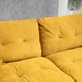 thumbnail image 6 of 84" Chenille Cloud Couch, Comfy Upholstered 2-Seat Sofa with 2 Lumbar Pillow, Deep Seat Sleeper Sofa with Dual-Layer Cushion, for Living Room, Apartment, Office, Studio, Yellow, 6 of 9