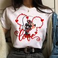 thumbnail image 1 of Valentine's Day Gift Disney Mickey Mouse Women's Crewneck High-Quality Casual 100% Cotton T-shirt Free ShippingXS Gao Jinjia LED, 1 of 2