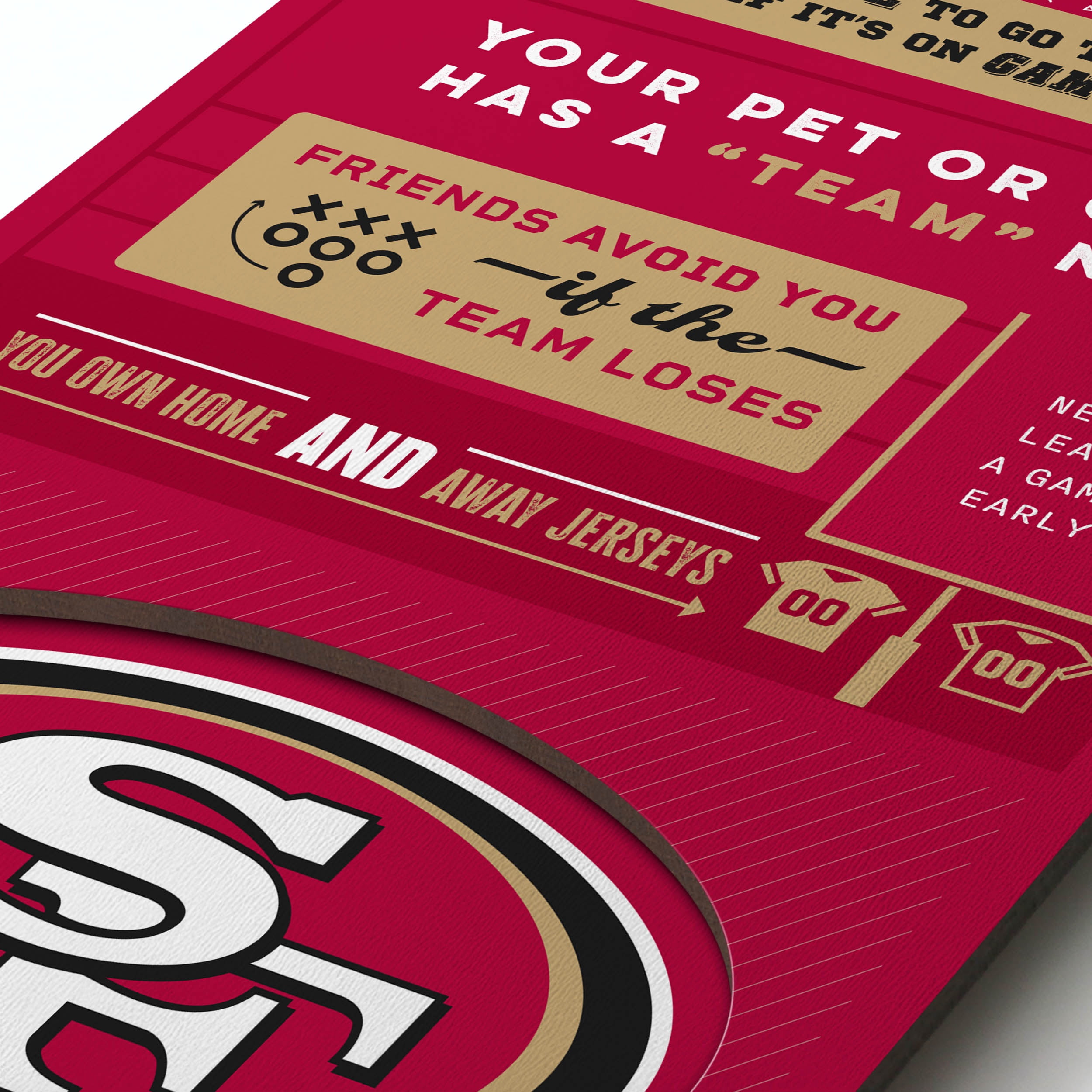 YouTheFan NFL San Francisco 49ers 3D Top 10 Wall Art