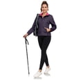 thumbnail image 6 of Little Donkey Andy Women's Lightweight Softshell Jacket Windbreaker for Running Travel Hiking, Windproof, Waterproof (Dark Purple S), 6 of 8