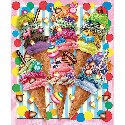 White Mountain Puzzles Ice Cream Candy Swirls, 550pieces