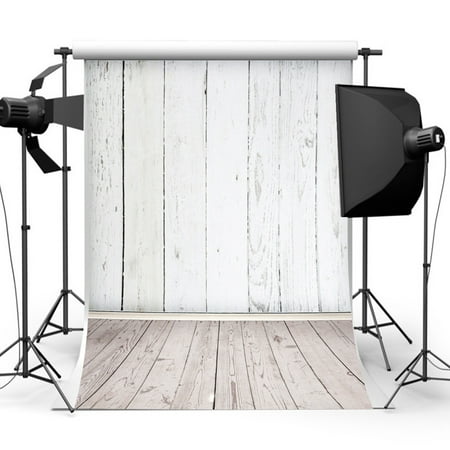 Image of SAYFUT Studio Photo Video Photography Backdrops 5x7ft Bleached Planks Printed Vinyl Fabric Background Screen Props