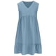 thumbnail image 3 of WILLBEST Vestidos Primavera Verano 2025 Vestido De Verano Para Mujer Sin Mangas Cuello En V Mini Vestidos De Moda Casual Fluido Boho Volantes Línea A Swing 2025, 3 of 3