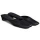 thumbnail image 1 of Zapatos Coutgo Mules para mujer, tacón bajo de gatito, negro satinado, 1 of 6