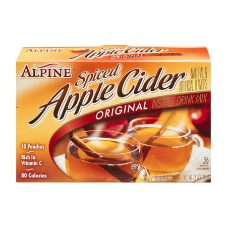(3 Pack) Alpine Spiced Cider Apple Flavor Drink Mix, 10-Count, 7.4-Ounce (Best Time Of Day To Drink Apple Cider Vinegar)