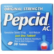 Pepcid AC Original Strength Acid Reducer Tablets, 30 Count