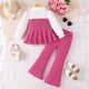 thumbnail image 4 of Cowsor Toddler Baby Girl Clothes Outfit Long Sleeve Blouse Shirt Top Flare Leggings Pants Two Piece Outfits Set, 4 of 7