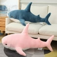 thumbnail image 3 of Peluche de tiburón gigante colorido de 30 a 140 cm, suave, simulación de animal, cojín de tiburón clásico, muñeco de juguete para regalo de cumpleaños, 3 of 5