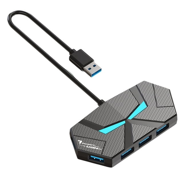 Expansor de Concentrador USB 3.0 Tipo C de 7 Puertos Adaptador OTG de Alta Velocidad de 5 Gbps Estación de Acoplamiento para Computadora Portátil Disco Duro Ratón Teclado B