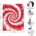 thumbnail image 4 of Red White Tie Dye Spiral Pattern Blanket,Comfortable Soft Flannel Throw Blanket,All Season,Warm Lightweight Blankets for Sofa Bed Couch Living Room Chair,30"x40", 4 of 4
