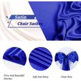 thumbnail image 2 of Paquete de 20 bandas de satén para sillas (azul real) para sillas de recepción de bodas, bandas decorativas de satén con lazo para sillas de comedor para decoración de banquetes de bodas, 2 of 5