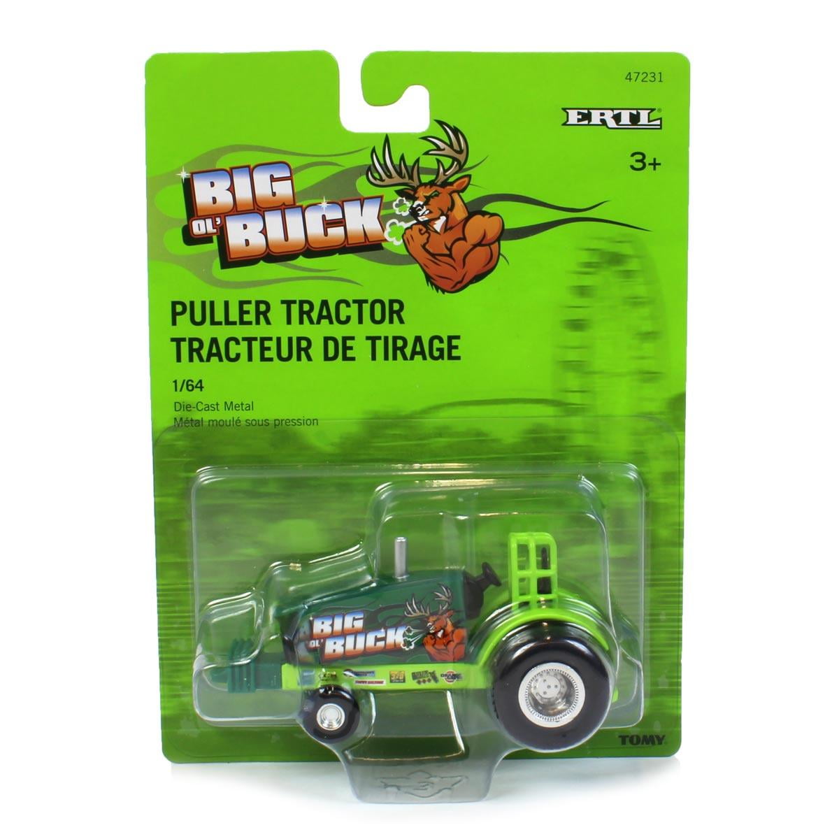 1/64 Big Buck Green and Yellow DieCast Pulling Tractor 47231