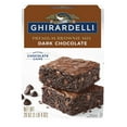 thumbnail image 2 of (4 pack) GHIRARDELLI Dark Chocolate Premium Brownie Mix, Includes Chocolate Chips, 20 oz Box, 2 of 15