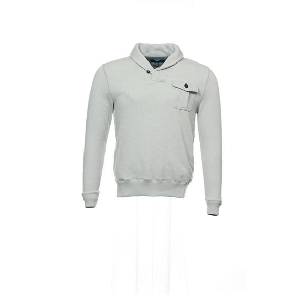 Tommy Hilfiger Light Gray Two Tone Shawl Neck Sweater , Size Small