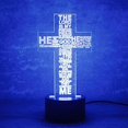 thumbnail image 2 of YSITIAN 3D Creative God Cross LED Night Light Touch Table Desk Optical Illusion Lamps 7 Color Changing Lights Home Decoration Xmas Birthday Gift YT03-167, 2 of 5