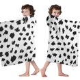 thumbnail image 4 of White and Black Of Leopard Print Hooded Bath Towel，60"x35" for Ages 3 To 12 Kids, Quick Dry Lightweight Soft Microfiber Hood Beach Towel Cover Up for Kids, 4 of 7