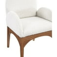 thumbnail image 4 of Meridian Furniture Waldorf Cream Boucle Fabric Dining Arm Chair, 4 of 8