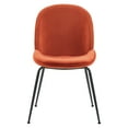 thumbnail image 6 of Side Dining Chair, Set of 2, Velvet, Metal Steel, Orange, Modern Contemporary Urban Design, Kitchen Room Cafe Bistro Restaurant Hospitality, 6 of 7