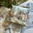 thumbnail image 2 of STP GOODS Winter Scene Throw Pillow with Insert 18x18” (45x45 cm) Square Tapestry Pillow Sofa Cushion Decorative Couch Cushion for Sofa Living Room Bedroom Christmas Decor, Beige, 2 of 7