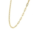 thumbnail image 2 of Paperclip Chain Necklace 14K Gold Plated Sterling Silver 2.5MM - 5.5MM, Made In Italy, Next Level Jewelry, 2 of 6