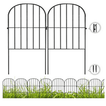Animal Barrier Fence for Small Dog, Garden Fence Border, Arched Rustproof Metal Fence Outdoor Flower Bed Landscape D r