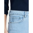thumbnail image 5 of Time and Tru Women's High Rise Curvy Straight Leg Jeans, 29" Inseam, Sizes 0-22, 5 of 6