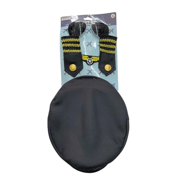 Morris Costumes Adult Pilot Halloween Costume Accessories Sets 5pc - White Medium