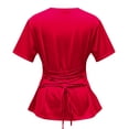 thumbnail image 4 of Diufon Cinched Waist Tops for Women Dressy Casual Dolman Sleeve Crewneck Shirts Summer Solid Color Basic Tees, 4 of 6